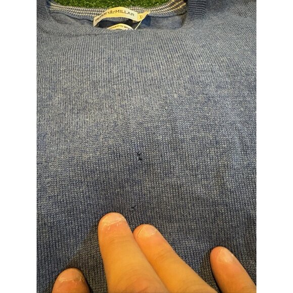 Peter Millar sweater mens extra large blue merino wool breathable lighweight P - Picture 4 of 15